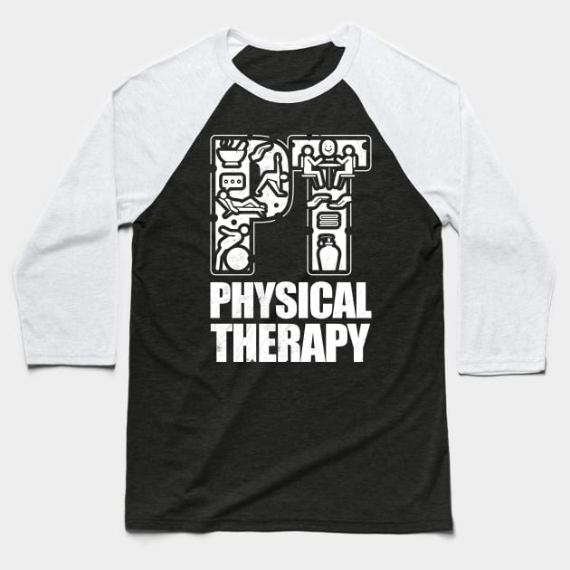 Physical Therapy PT Physical Therapy Retro Baseball T-Shirt by Wamena